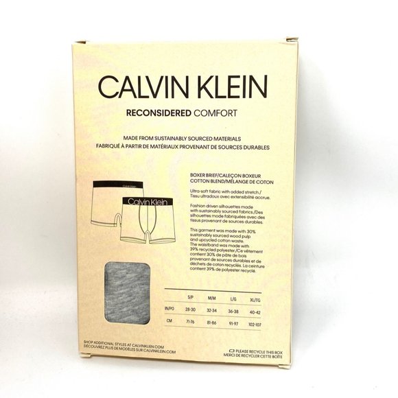 💖MEGA SALE💖 Calvin Klein One Reconsidered Comfort Men  Briefs Gray Cotton - Picture 5 of 7